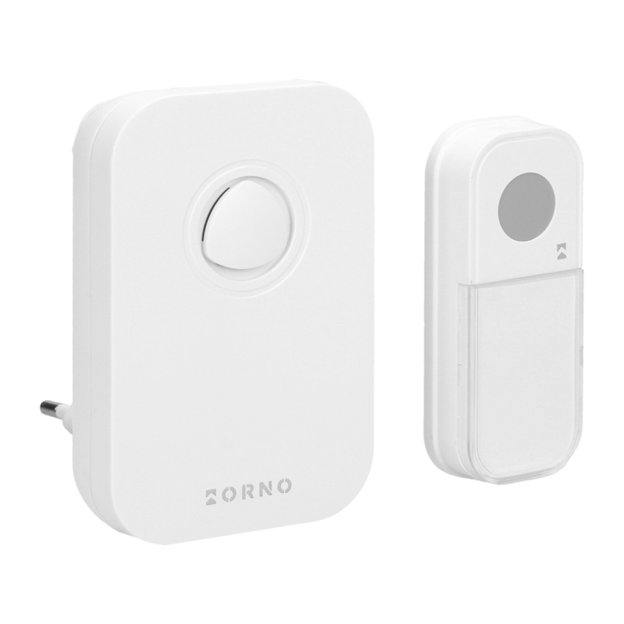 FADO AC wireless mains-powered doorbell with learning system, 36 sounds, 80m